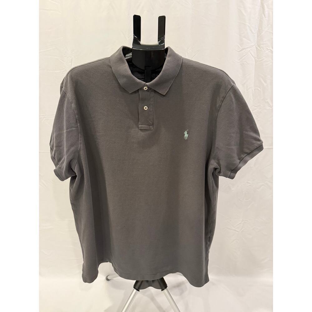 Ralph Lauren Men’s Polo XXL – Heather Grey Classic Fit with Mint Pony Logo